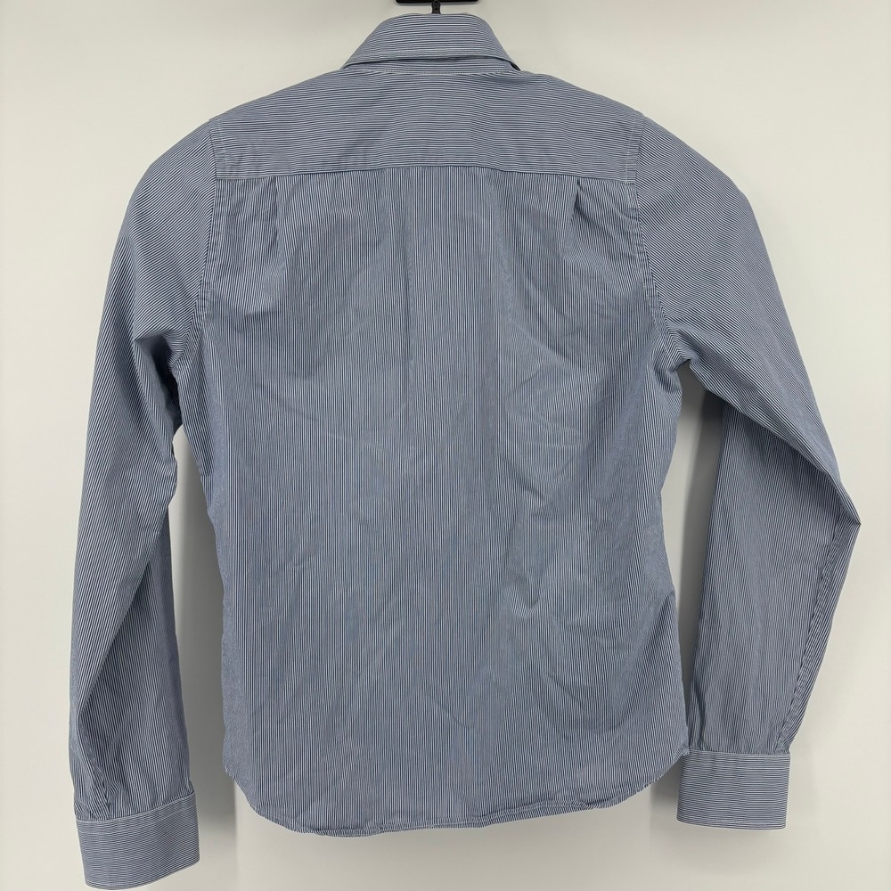 Abercrombie Fitch Mens Blue White Stripe Muscle Fit Button Up Shirt Size M - Picture 3 of 9